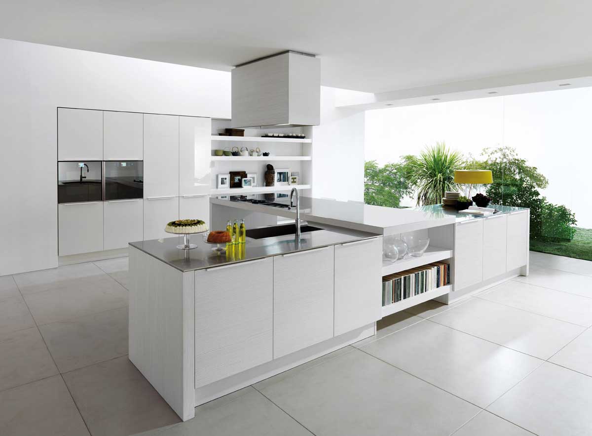آشپزخانه مدرن سفید