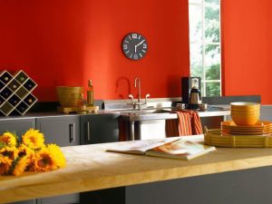 استفاده از رنگ های گرم در دکوراسیون آشپزخانه